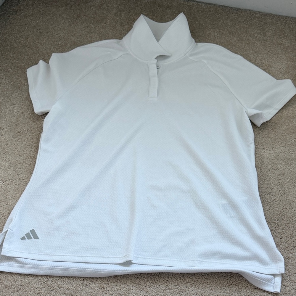 Adidas Kids White Polo Shirt
